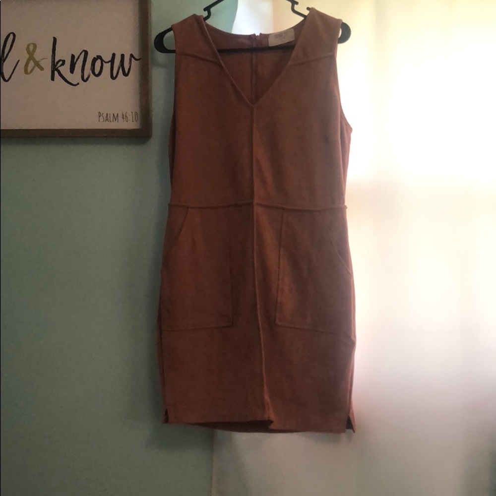 Sienna Sky pink velvet dress. Size large
